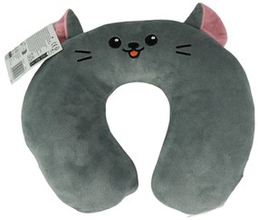 Cestovný vankúšik TRAVEL FRIENDS 33x25 cm plyšový - viac farieb Farba: Sivá