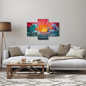 Obraz - Mozaika vĺn (90x60 cm)