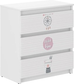 Wooden Toys Detská komoda R-3 MEDVEDÍK INDIÁN