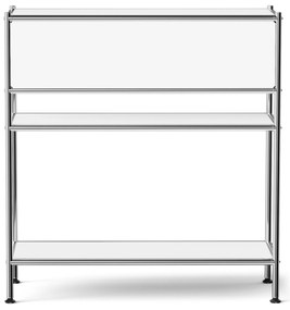 Kovová konzola »CN3 Slim Line« so zásuvkou, biela