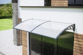 Hliníkový vchodový prístrešok BestBerg BBDA-J20 / 100 x 200 cm / sivý