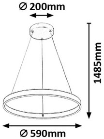 Rabalux 6299 - LED Stmievateľný luster na lanku OTHELLO LED/36W/230V + DO
