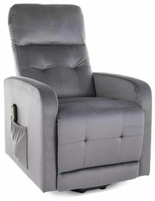 Elektrické polohovací křeslo OTUS II Velvet šedé
