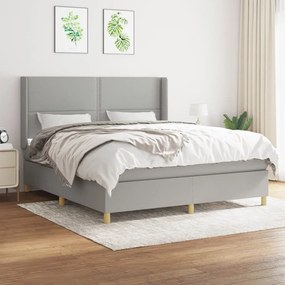 Boxspring posteľ s matracom svetlosivá 100x200 cm látka 3131921