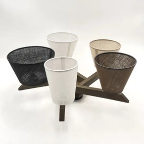 Brilagi - LED  Prisadený luster ANTHONY 5xE14/40W/230V dub orech