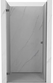 Mexen, Mexen Lunar-B výklopné sprchové dvere ľavé 85 cm, transparentné, pištoľový kov - 832-085-000-95-00-L