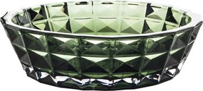 KRIŠTÁĽOVÁ MISKA BOHEMIA DIAMOND SMOKEY GREEN 325 MM