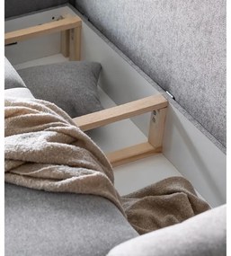 Rozkladacia rohová pohovka LARDE, petrolejová Varianta: Ľavý roh