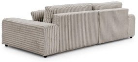 Svetlosivá menčestrová rozkladacia/s úložným priestorom rohová pohovka (ľavý roh) Sarina – Ropez