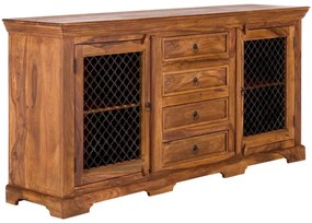 furniture-nabytek.cz - Masívny príborník Merlin II, lakovaný, hnedý – 180×45×90 cm