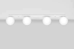 Biele stropné svietidlo so skleneným tienidlom ø 12 cm Umerta – Sollux