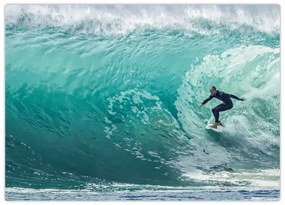 Sklenený obraz surfovanie (70x50 cm)