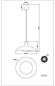 Globo 15781S - LED luster na lane ROCHA LED/18W/230V 3000/4000/6000K