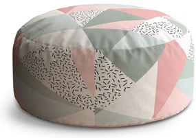 Taburet Circle obrazce v nežných farbách, farebná