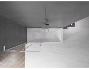 Mexen Velar L, 2-krídlová posuvná vaňová zástena 80 x 150 cm, 8mm číre sklo, chrómový profil, 896-080-003-01-01