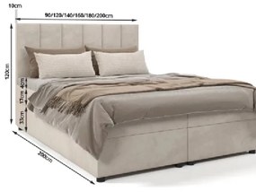 Hotelová posteľ DELTA 1 - 120x200, ružová