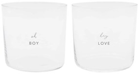 Eulenschnitt Pohár na vodu Boy / Love 350 ml – set 2 ks