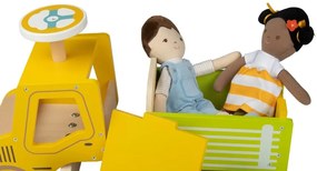 KidLand Drevené odrážadlo Ride-On Traktor žlté