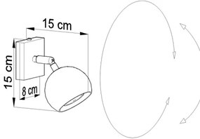 Sollux SL.0443 - Nástenné bodové svietidlo OCULARE 1xGU10/10W/230V