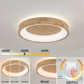 Brilagi-LED Stropné svietidlo FALCON WOOD LED/40W/230V 3000/4000/6000K 60 cm drevo