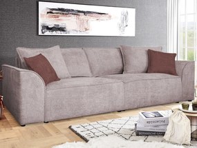 Pohovka John, ružová látka so štruktúrou