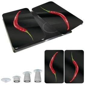 WENKO 2521380100 - Kryt varnej dosky 30x52 cm pestrofarebný/šedý/priehľadný