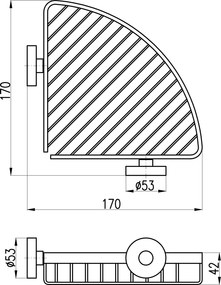 Slezák - RAV Mydelnička drôtená rohováCOLORADO - COA0302, Chróm
