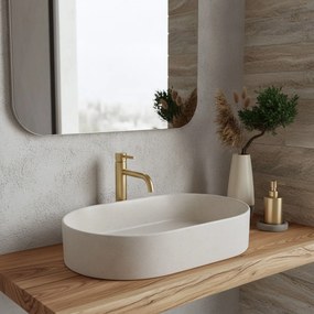 Rea Nadia, umývadlo na dosku 610x385x120 mm, imitácia kameňa, REA-U7341