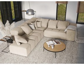 Béžový zamatový vankúš k modulárnej pohovke Rome Velvet - Cosmopolitan Design