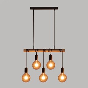 Atmosphera - Luster na lanku JAKE 5xE27/40W/230V borovica