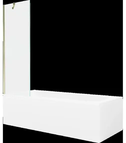 Mexen Vega obdĺžniková vaňa 150 x 70 cm s obkladom a 1-krídlovou sprchovou zástenou 60 cm, Transparentné, Zlatá - 550115070X9506
