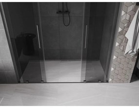 Mexen Velar L Duo, posuvné sprchové dvere do otvoru 180 cm, 8mm šedé sklo, grafit brúsený, 871-180-003-42-66