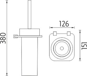 Nimco Bormo IXI - toaletná WC kefa (BR X3-94W-26)