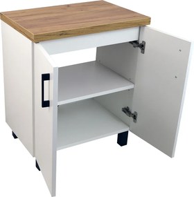 Comodo Kúpeľňová skrinka pod doskové umývadlo ROSO W 60-HD - biela/zlatý dub