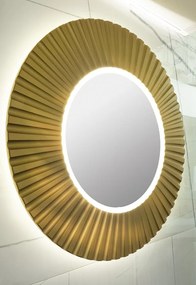 Sapho Sapho, PRIDE STRIP guľaté zrkadlo s LED osvetlením v ráme, priemer 75cm, zlatá, PD750