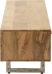 Drevený TV stolík z mangového dreva s výpletom Ginna - 120*43*49 cm