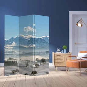 Paraván - Zasnežené hory (126x170 cm)
