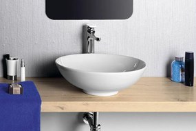 Sapho Sapho, DIMP keramické umývadlo na dosku, Ø 46cm, biela, WH060