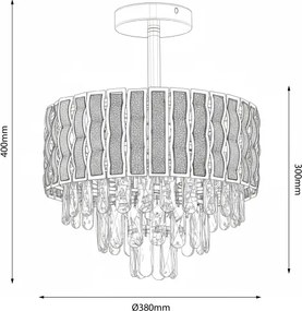 Brilagi - Prisadený luster CRISTAL 5xE14/40W/230V pr. 38 cm
