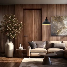 Nástenná lampa SVEN 1xE27/15W/230V čierna/zlatá