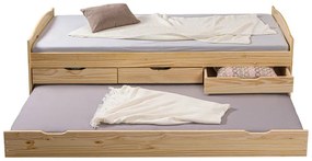 Inter Link Funkčná posteľ s 3 zásuvkami (Marinella – prírodná)  (100161881)