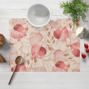 Biante Dekoračné prestieranie na stôl Leona LN-172 Ružovo-vínové listy na režnom 30x40 cm