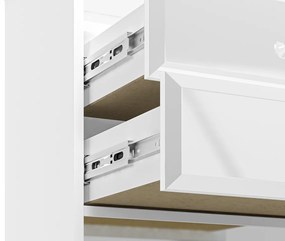 NOČNÝ STOLÍK CRISTINE 2S BIELY LESK + ZRKADLO