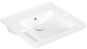 VILLEROY &amp; BOCH ViCare závesné umývadlo bez otvoru, s prepadom, 600 x 550 mm, biela alpská, s povrchom CeramicPlus, 4A6862R1