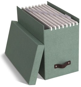 Zelený kartónový organizér na dokumenty Johan Canvas Paper Laminate – Bigso