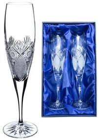 Onte Crystal Bohemia Crystal ručne brúsené poháre na šampanské Exclusive 200 ml 2KS