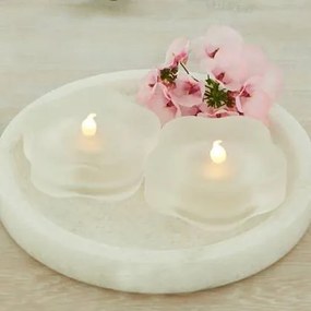 SIRIUS LED čajové sviečky, sada 2 kusov, matné, kvety