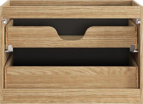 Comad Kúpeľňová skrinka pod umývadlo Luxor Black 80 čierna/dub olejovaný