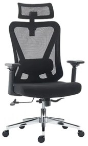 Kancelárska ergonomická stolička Neoseat KETTY — čierna, nosnosť 130 kg