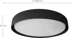Brilagi -LED Stmievateľné stropné svietidlo LUCIA LED/60W/230V pr. 59 cm čierna+DO